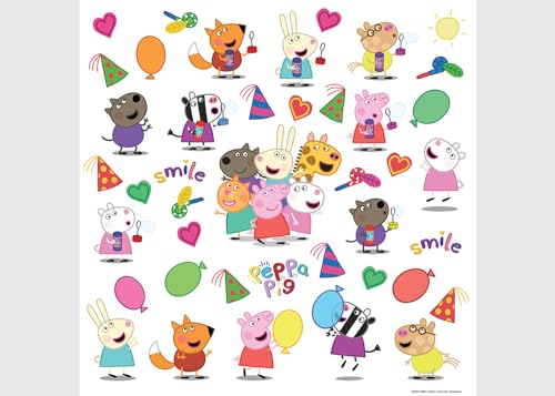 Peppa Pig Alle Freunde Kinderzimmer Wandstickers, Wandtattoo junge deko von AG Design 30 x 30 cm | ADKS 3846 von AG Design