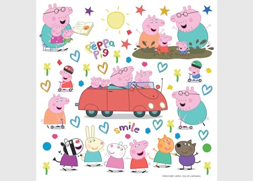 Peppa Pig Auto Kinderzimmer Wandstickers, Wandtattoo junge deko von AG Design 30 x 30 cm | ADKS 3848 von AG Design