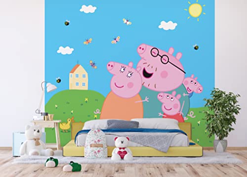 AG Design Peppa Pig | Fototapete für Kinderzimmer 300 x 270 cm | 4 Teile von AG Design