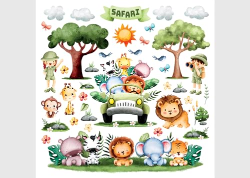 Safari Kinderzimmer Wandstickers, Wandtattoo junge deko von AG Design 30 x 30 cm | ADKS 3918 Safari Kinderzimmer Wandstickers, Wandtattoo junge deko von AG Design 30 x 30 cm | ADKS 3918 von AG Design