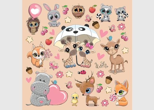 Tiere Kinderzimmer Wandstickers, Wandtattoo junge deko von AG Design 30 x 30 cm | ADKS 3916 Tiere Kinderzimmer Wandstickers, Wandtattoo junge deko von AG Design 30 x 30 cm | ADKS 3916 von AG Design