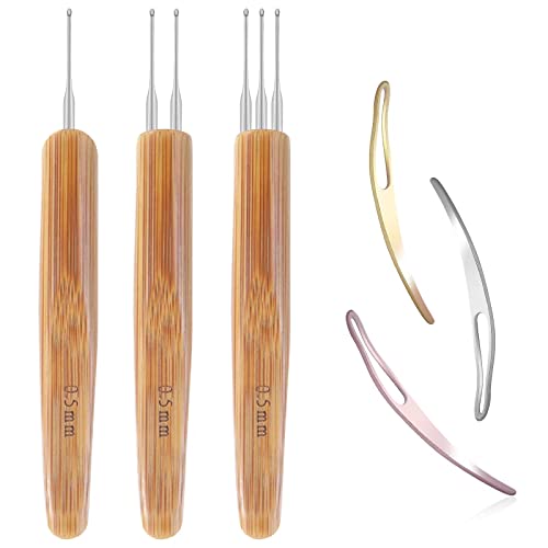 Dreadlock-Häkelnadeln für Dreadlocks, 0,5 mm, langlebige Dreadlock-Häkelnadeln für Haare mit ineinandergreifendem Werkzeug, hervorragend für die Pflege echter Dreadlock-Loc, 6 Stück von AGBOLO