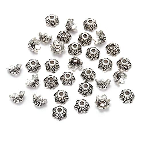 AGCFABS Perlenkappen mit 6 Blütenblättern, lose Abstandshalter, Endkappen, Kegel für DIY-Schmuckherstellung, Ohrringe, 7 mm, 50 Stück, Form 36, 50 Stück AGCFABS Perlenkappen mit 6 Blütenblättern, lose Abstandshalter, Endkappen, Kegel für DIY-Schmuckherstellung, Ohrringe, 7 mm, 50 Stück, Form 36, 50 Stück von AGCFABS