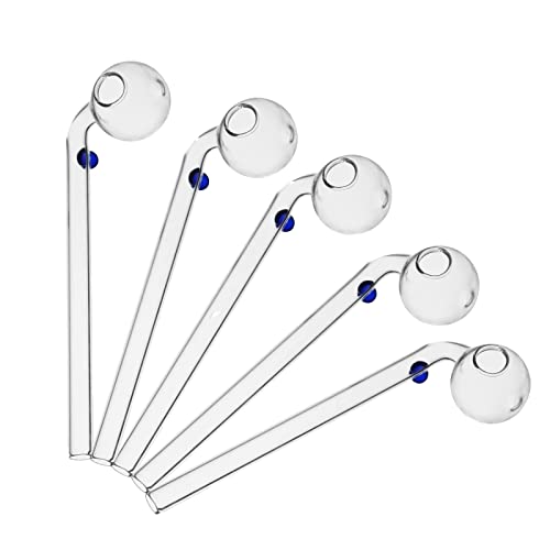 Glasölbrenner, Glaspfeife, transparent, dick, Blau, 5 Stück Glasölbrenner, Glaspfeife, transparent, dick, Blau, 5 Stück von AGD LIGHTS