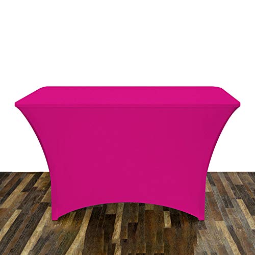 AGLZWY Stretch Tischdecke Stoff Mit Hoher Elastizität Staubdicht Atmungsaktiv Tischschutz Zum Hochzeit Bar Bankett Party Rechteckiger Tisch, Mehrere Größen (Red,183x75x75cm) von AGLZWY