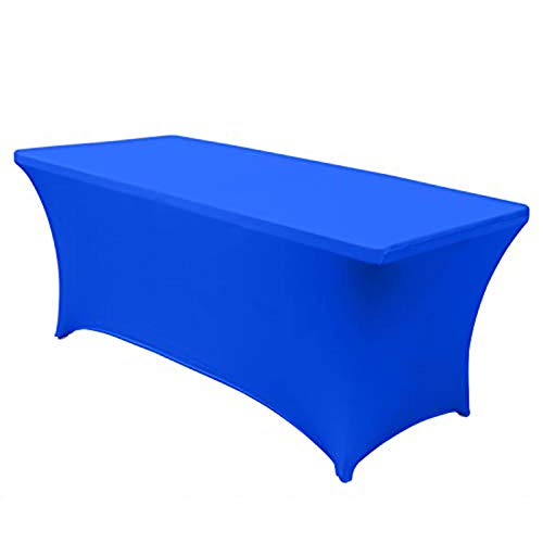 AGLZWY Stretch Tischdecke Zum 6 Fuß Zuhause Rechteckiger Tisch Staubdicht Atmungsaktiv Elastische Dehnung Stoff Mit Hoher Elastizität, Mehrere Größen (Blue,183x75x75cm) von AGLZWY