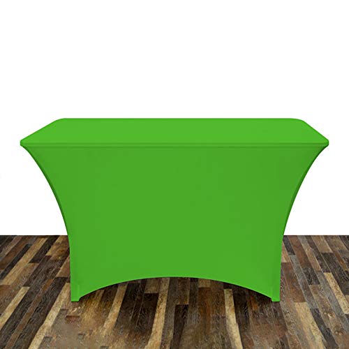 AGLZWY Stretch Tischdecke Zum 6 Fuß Zuhause Rechteckiger Tisch Staubdicht Atmungsaktiv Elastische Dehnung Stoff Mit Hoher Elastizität, Mehrere Größen (Green,160x45x75cm) von AGLZWY