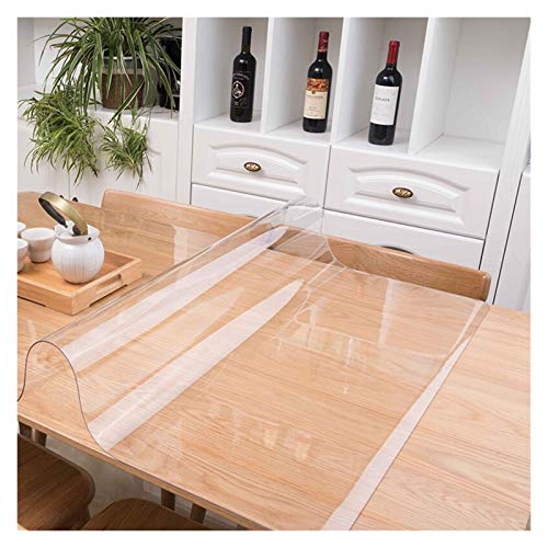 AGLZWY Tischfolie Schutzfolie Folie Wasserdichtes Weiches Glas Transparent Tischdecke Tischschutz Zum Küche Wohnzimmer Büro Hotel, Anpassbar (3.0mm,80x140cm) von AGLZWY