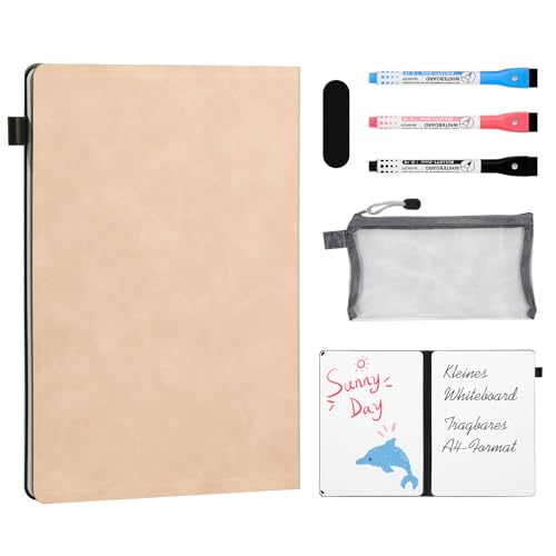 AGM A4 Mini Whiteboard, Kleines Whiteboard, tragbarer Schreibblock mit 3 Farbstiften, Radiergummi und Netzbeutel für Büro, Arbeitszimmer, Klassenzimmer und Zuhause – Rosa AGM A4 Mini Whiteboard, Kleines Whiteboard, tragbarer Schreibblock mit 3 Farbstiften, Radiergummi und Netzbeutel für Büro, Arbeitszimmer, Klassenzimmer und Zuhause – Rosa von AGM