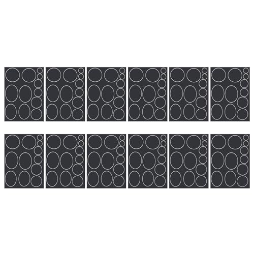 24 Blatt Daunenjacken-Reparaturflicken aus schwarzem Polyester für Daunenjacken, Outdoor-Jacken, Taschen, Oberbekleidung, Kleidung, Stoffkleber von AGONEIR