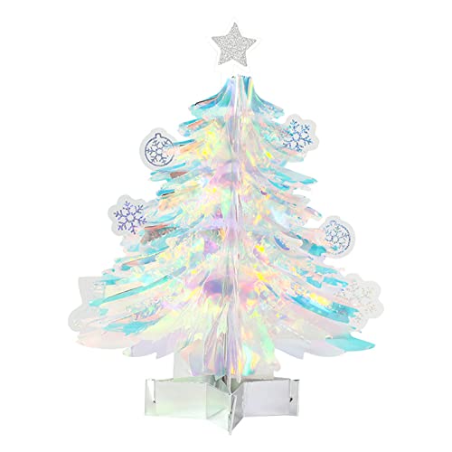 3D-Karte mit Weihnachtsbaum-Motiv, funkelnde Fantasie-Grußkarte, Segen, Geschenk, Party, Einladung, Weihnachtsgrußkarten, 3D, für Kinder, mit Umschlägen von AGONEIR