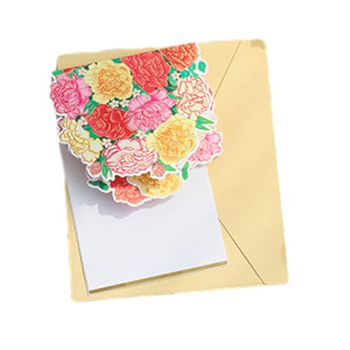 3D Mutter Tag Nelke Blume Grußkarte Handschrift Karte Zubehör für Hochzeit Geburtstag Party Einladungskarten Nelke Grußkarte von AGONEIR