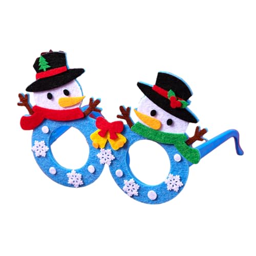 AGONEIR Brillenrahmen für Weihnachten, festlich, 5 Stück, Cartoon-Brillenrahmen für Kinder und Erwachsene, Weihnachtsfeierzubehör von AGONEIR