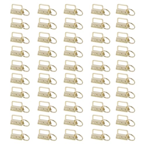 AGONEIR Hakenschloss-Schnalle, 50 Stück, Schwanz-Clips mit Schlüsselringen, Set für Schlüsselanhänger, Schlüsselband, Schlüsselband von AGONEIR