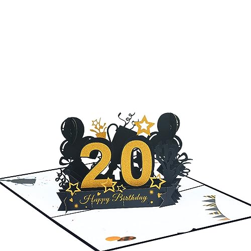 AGONEIR Mehrzweck-3D-Zahlen-Geburtstagskarte, Überraschung, geheimnisvolle Karten für Kinder, Geschenk, Neujahr, Segen, Zubehör, dekorieren Sie Ihre Geburtstagsparty von AGONEIR