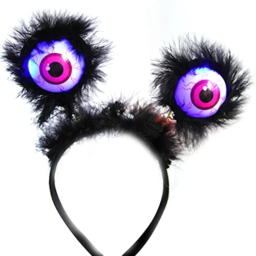 AGONEIR Stylisches LED-Haarband, leuchtende gruselige Augen, Fledermäuse, LED für Stirnbänder, Halloween, Party-Requisiten, Cosplay, Dekoration, LED-Stirnbänder von AGONEIR