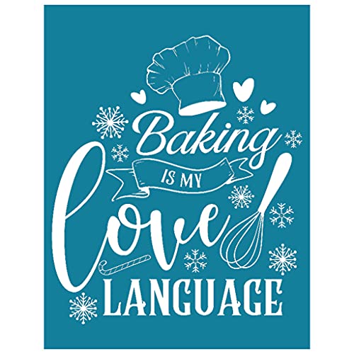 Baking is Love Language Selbstklebende Siebdruck-Schablone Wiederverwendbare Siebdruck-Schablonen von AGONEIR