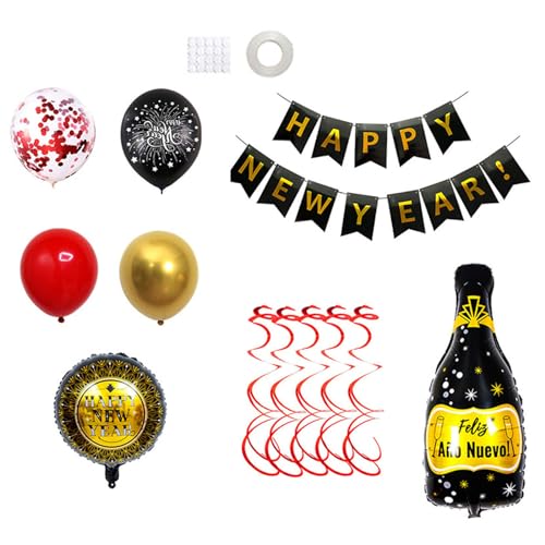 Ballonketten-Set in Flaschenform, einzigartige Aluminium-Ballon-Neujahrsdekoration für Feiern und Versammlungen, Neujahrs-Ballon-Ketten-Set von AGONEIR