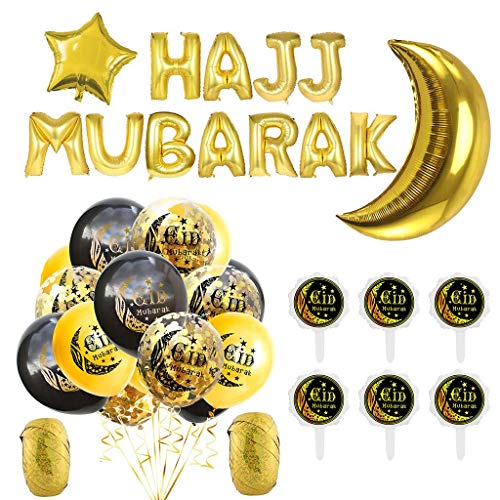 Eid For Lettering Luftballons Sterne Mond Ramada Dekoration von AGONEIR