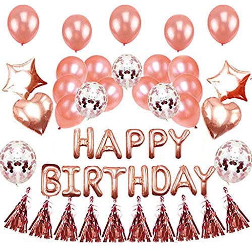 Happy Birthday Dekoration Luftballons Buchstaben Folienballons Geburtstag Party Dekoration Reiniger für Fliesen Schimmel Farbe für Wände Entferner Spray für Mauersmold Reiniger für Tapetenformreiniger von AGONEIR