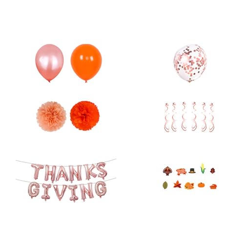 Saisonales Deko-Set, eleganter orange-brauner Latexballon für Thanksgiving, Babyparty, Geburtstagsparty, Ornamente und braunes Set von AGONEIR