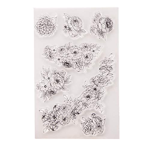 AGONEIR Silikon-Stempel, Blumenranke, transparent, Kartenherstellung, Umschlag, Basteln, Dekoration, Zubehör für Kinder, Erwachsene, handgefertigtes Werkzeug, klare Stempel, Blumen AGONEIR Silikon-Stempel, Blumenranke, transparent, Kartenherstellung, Umschlag, Basteln, Dekoration, Zubehör für Kinder, Erwachsene, handgefertigtes Werkzeug, klare Stempel, Blumen von AGONEIR