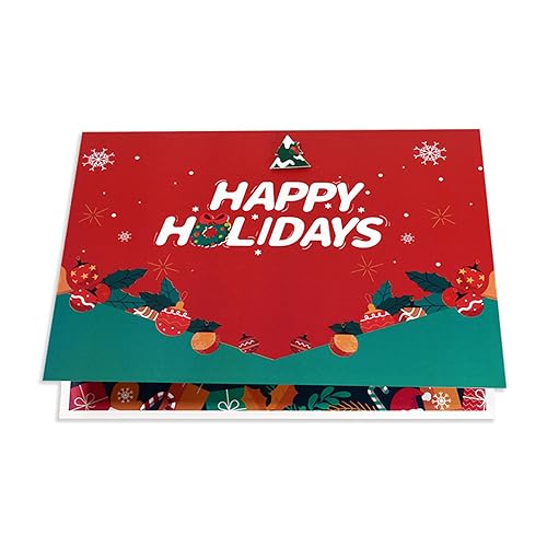 Zarte Weihnachtskarte mit 3D-Karte mit solider Struktur, Urlaubsdekoration für Urlaubswünsche, Segen, Botschaft, Weihnachtskarten von AGONEIR