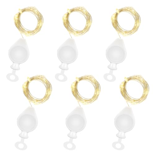 AGOTD 6x 20er Micro LED Lichterketten, 2M Silberdraht Mini Lichterkette Batteriebetrieben, Dekolichter für Party, Hochzeit, Weihnachten, Garten & Innenbereich (Warmweiß) von AGOTD