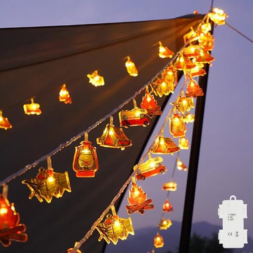 AGOTD Camping Lichterkette Außen Batterie, 1.5M 10LEDs Warmweiß LED Lichterketten mit Timer, IP65 Wasserdicht Wohnwagen deko für Wohnmobil oder Zelt, Picknick Camping AGOTD Camping Lichterkette Außen Batterie, 1.5M 10LEDs Warmweiß LED Lichterketten mit Timer, IP65 Wasserdicht Wohnwagen deko für Wohnmobil oder Zelt, Picknick Camping von AGOTD