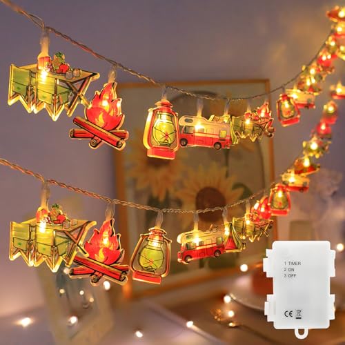 AGOTD Camping Lichterkette Außen Batterie, 3M 20LEDs Warmweiß LED Lichterketten mit Timer, IP65 Wasserdicht Wohnwagen deko für Wohnmobil oder Zelt, Picknick Camping AGOTD Camping Lichterkette Außen Batterie, 3M 20LEDs Warmweiß LED Lichterketten mit Timer, IP65 Wasserdicht Wohnwagen deko für Wohnmobil oder Zelt, Picknick Camping von AGOTD