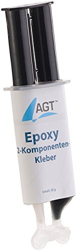 AGT Komponentenkleber: Epoxy 2-Komponenten-Kleber, hohe Belastbarkeit: 23 N/mm² (2 Komponenten Kleber Kunststoff, 2K Kleber Kunststoff, Kleben Epoxidharz) von AGT
