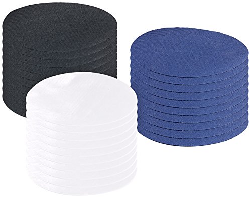 AGT Bügelflecken: Schnellhaftende Bügelflicken, Baumwolle, 30 St. in schwarz, blau, weiß (Bügeln) von AGT