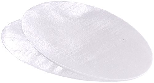 AGT Bügelflicken-Set: Schnellhaftende Bügelflicken aus Baumwolle, 2 Stück in weiß (Patch, Bügeln) von AGT