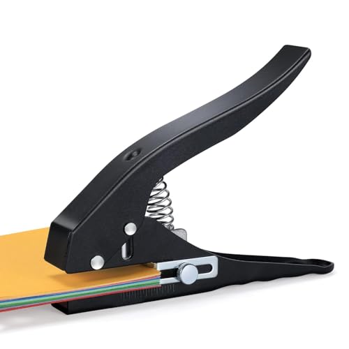 Locher, robuster Einzellocher, Papierstanzer, tragbarer Handlocher für Papierkarten, Kunststoffkarton (6 mm) von AGUZXTM