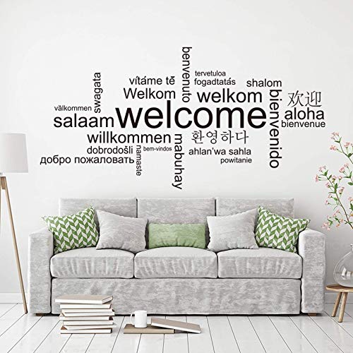 AGiuoo Willkommen in verschiedenen Sprachen Wandaufkleber Wohnzimmer Hallo Willkommen Zitat Familie Wörter Wandtattoo Vinyl Dekor Wandbilder 85x43cm AGiuoo Willkommen in verschiedenen Sprachen Wandaufkleber Wohnzimmer Hallo Willkommen Zitat Familie Wörter Wandtattoo Vinyl Dekor Wandbilder 85x43cm von AGiuoo