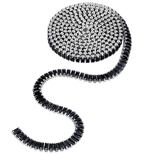 AHANDMAKER 1 Yard Zirkonia Ketten Strassband Bling Wrap Perlen Kristallbesatz Für Weihnachten Geburtstag Party Hochzeit Dekoration 6x2.5mm Schwarz AHANDMAKER 1 Yard Zirkonia Ketten Strassband Bling Wrap Perlen Kristallbesatz Für Weihnachten Geburtstag Party Hochzeit Dekoration 6x2.5mm Schwarz von AHANDMAKER