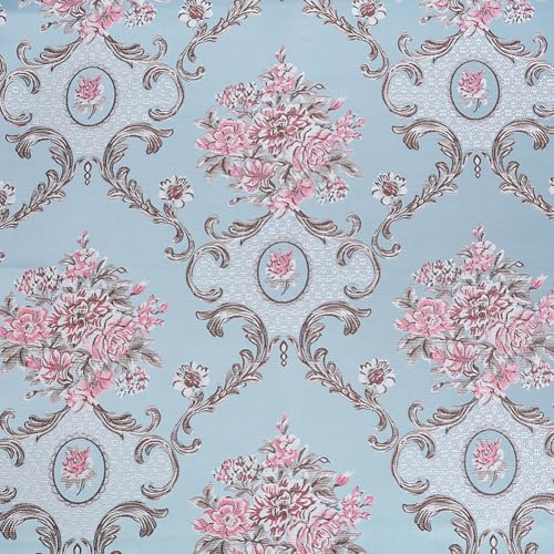 AHANDMAKER 1 m (1 Yard) Klassischer Brokat Jacquardstoff 142cm (55.9 Zoll) Breiter Floraler Polsterstoff Aus Polyester Dekoratives Textil Für Sofavorhänge DIY Handwerk von AHANDMAKER