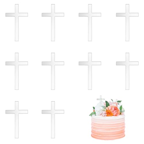 AHANDMAKER 10 STÜCK Acryl Kreuz Charm Spiegel Wand Kuchen Dekoration Taufe Kreuz Kuchen Charm Dekorationen Für Taufe Taufe Party 2.36x3.93 Zoll Silberspiegel AHANDMAKER 10 STÜCK Acryl Kreuz Charm Spiegel Wand Kuchen Dekoration Taufe Kreuz Kuchen Charm Dekorationen Für Taufe Taufe Party 2.36x3.93 Zoll Silberspiegel von AHANDMAKER
