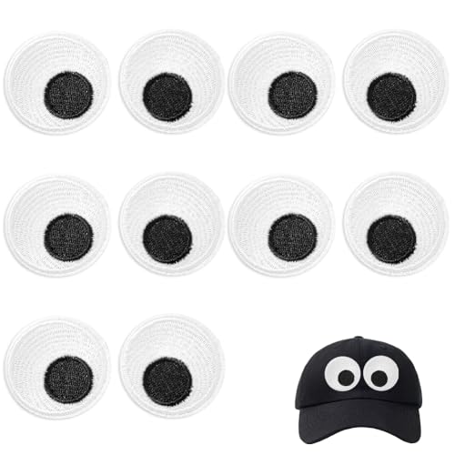 AHANDMAKER 10 Stück Augen Aufnäher Schwarz Weiß Cartoon Augapfel Bestickt Hübsche Aufnäher Applikationen Für Kleidung Jacken Hüte Rucksäcke DIY Zubehör AHANDMAKER 10 Stück Augen Aufnäher Schwarz Weiß Cartoon Augapfel Bestickt Hübsche Aufnäher Applikationen Für Kleidung Jacken Hüte Rucksäcke DIY Zubehör von AHANDMAKER