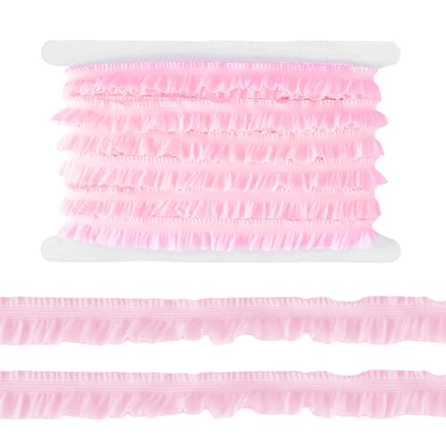AHANDMAKER 10 m Rüschen Spitzenbesatz Rosa Gerafftes Band 10% Spandex 90% Polyamid Gewellter Rand Spitzenbesatz Zum Nähen Basteln Kostümverzierungen AHANDMAKER 10 m Rüschen Spitzenbesatz Rosa Gerafftes Band 10% Spandex 90% Polyamid Gewellter Rand Spitzenbesatz Zum Nähen Basteln Kostümverzierungen von AHANDMAKER