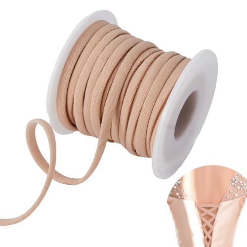 AHANDMAKER 10.9 Yards Damen Raffhalter Für Hochzeits Brautkleid 0.2 Zoll Verstellbare Schnürung Kleid Kordel Rücken Korsett Band Ersatz Für Ballkleider Beige AHANDMAKER 10.9 Yards Damen Raffhalter Für Hochzeits Brautkleid 0.2 Zoll Verstellbare Schnürung Kleid Kordel Rücken Korsett Band Ersatz Für Ballkleider Beige von AHANDMAKER