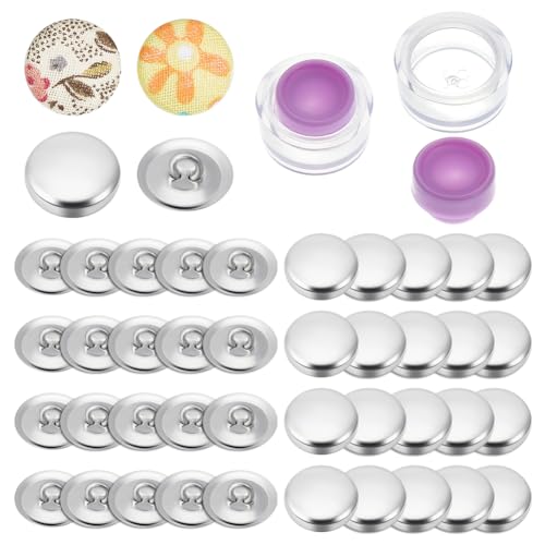AHANDMAKER 100 Set Abdeckknopf-Set Mit Werkzeugen, Mit Flacher Rückseite, Einschließlich 100 Stück 0.57-Zoll-Knopfabdeckungen Und 100 Stück Knopfrücken Sowie 2 Stück Werkzeug AHANDMAKER 100 Set Abdeckknopf-Set Mit Werkzeugen, Mit Flacher Rückseite, Einschließlich 100 Stück 0.57-Zoll-Knopfabdeckungen Und 100 Stück Knopfrücken Sowie 2 Stück Werkzeug von AHANDMAKER