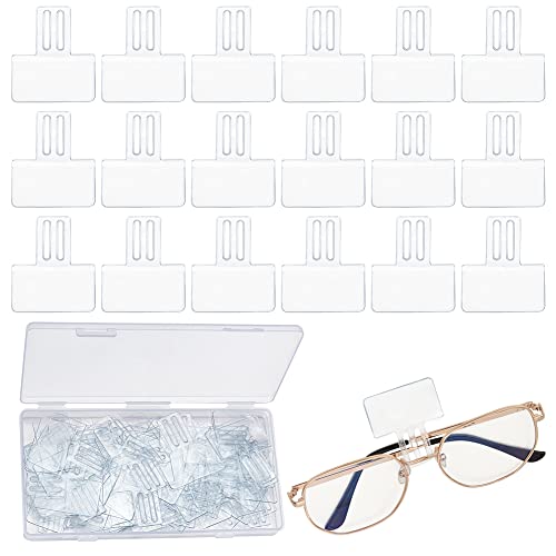 AHANDMAKER 100 Stück Preisschilder Schmuck Klebend Für Das Brillengestell, Schmuck, Rechteckige Mini Schutzhülle Preisetiketten Blanko Klein Preisaufkleber Für Hängende Karten für Supermarkt Geschäft von AHANDMAKER
