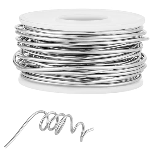 AHANDMAKER 10m Schmuckdraht für die Schmuckherstellung, 15 Gauge(1.5 mm) Edelstahl 316, Weicher Edelstahldraht, Runder Basteldraht Aus Metall Zum Modellieren, Diy Schmuck Machen, Basteln von AHANDMAKER