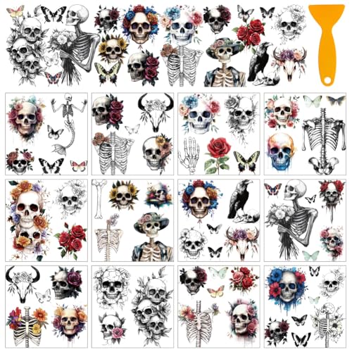 AHANDMAKER 12 Blatt Halloween Rub On Transfer Aufkleber Mit Schaber Skelett Blumen Rub Auf Transfer Aufkleber Möbel Aufkleber Für Home Party DIY Handwerk AHANDMAKER 12 Blatt Halloween Rub On Transfer Aufkleber Mit Schaber Skelett Blumen Rub Auf Transfer Aufkleber Möbel Aufkleber Für Home Party DIY Handwerk von AHANDMAKER