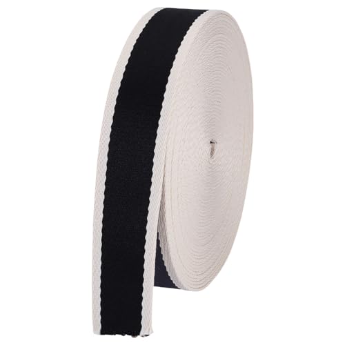 AHANDMAKER 12.5 Yards Gurtband Strapazierfähig Gestreift 1.5 Zoll Schwarzes Band Flache Gurtbänder Für Taschengriffe Taschenriemen Tragetasche Stoffgürtel Kunst Und Handwerk AHANDMAKER 12.5 Yards Gurtband Strapazierfähig Gestreift 1.5 Zoll Schwarzes Band Flache Gurtbänder Für Taschengriffe Taschenriemen Tragetasche Stoffgürtel Kunst Und Handwerk von AHANDMAKER