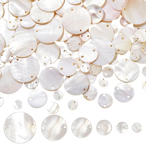 AHANDMAKER 120 Stück Flache Runde Muschelperlen. Muschelstücke In 6 Größe Mit 2 Löchern Natürliche Capiz Muschelanhänger Ozean Cabochon Perlen Für Windspiele Schmuckherstellung Hochzeitsdekoration AHANDMAKER 120 Stück Flache Runde Muschelperlen. Muschelstücke In 6 Größe Mit 2 Löchern Natürliche Capiz Muschelanhänger Ozean Cabochon Perlen Für Windspiele Schmuckherstellung Hochzeitsdekoration von AHANDMAKER