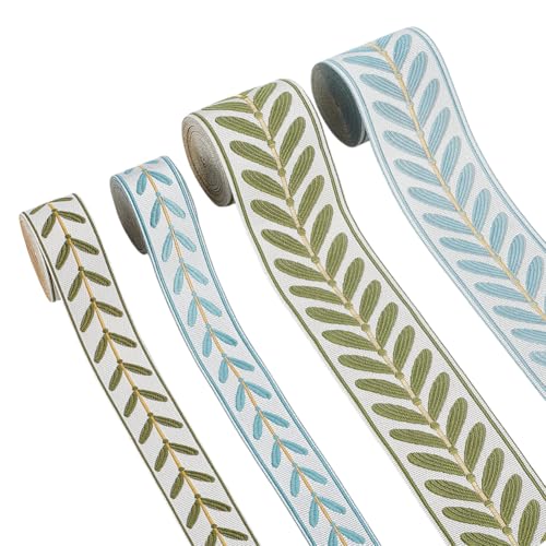 AHANDMAKER 13.12 Yards Jacquardbandbesatz 2.36 Zoll/1.18 Zoll Jacquard Polyesterbänder Mit Blattmuster Bestickte Borte Im Ethnischen Stil Zum Nähen Basteln Für Vorhänge Kleidung Taschen Dekoration. AHANDMAKER 13.12 Yards Jacquardbandbesatz 2.36 Zoll/1.18 Zoll Jacquard Polyesterbänder Mit Blattmuster Bestickte Borte Im Ethnischen Stil Zum Nähen Basteln Für Vorhänge Kleidung Taschen Dekoration. von AHANDMAKER