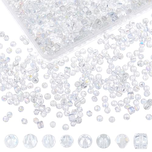 AHANDMAKER 1430 Stück ab Farbige Glaskristallperlen 8 Stile Facettierte Galvanisierte Glasperlen Lose Abstandsperlen Für Die Schmuckherstellung DIY Armband Ohrringe Sonnenfänger AHANDMAKER 1430 Stück ab Farbige Glaskristallperlen 8 Stile Facettierte Galvanisierte Glasperlen Lose Abstandsperlen Für Die Schmuckherstellung DIY Armband Ohrringe Sonnenfänger von AHANDMAKER