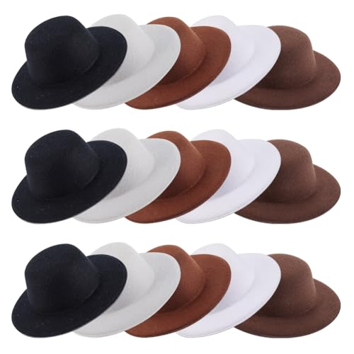 AHANDMAKER 15 Stück Mini Hüte Für Formelle Anlässe Miniatur Puppenhüte. 5 Farbe Puppen Miniaturhut Weihnachtspuppen Bastelhut Mini Hut Fascinator Basis Für DIY Bastelarbeiten Haar Accessoires AHANDMAKER 15 Stück Mini Hüte Für Formelle Anlässe Miniatur Puppenhüte. 5 Farbe Puppen Miniaturhut Weihnachtspuppen Bastelhut Mini Hut Fascinator Basis Für DIY Bastelarbeiten Haar Accessoires von AHANDMAKER